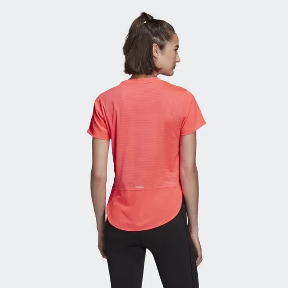 Adidas Aeroready Airy Orange Mesh Tee - Picture 7 of 12